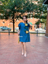 Load image into Gallery viewer, Maya dress in 3D flowers multicolor
