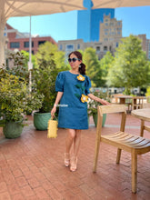 Load image into Gallery viewer, Maya dress in 3D flowers multicolor
