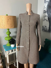 Load image into Gallery viewer, Irina Fall Coat in Hounds Tooths Brown
