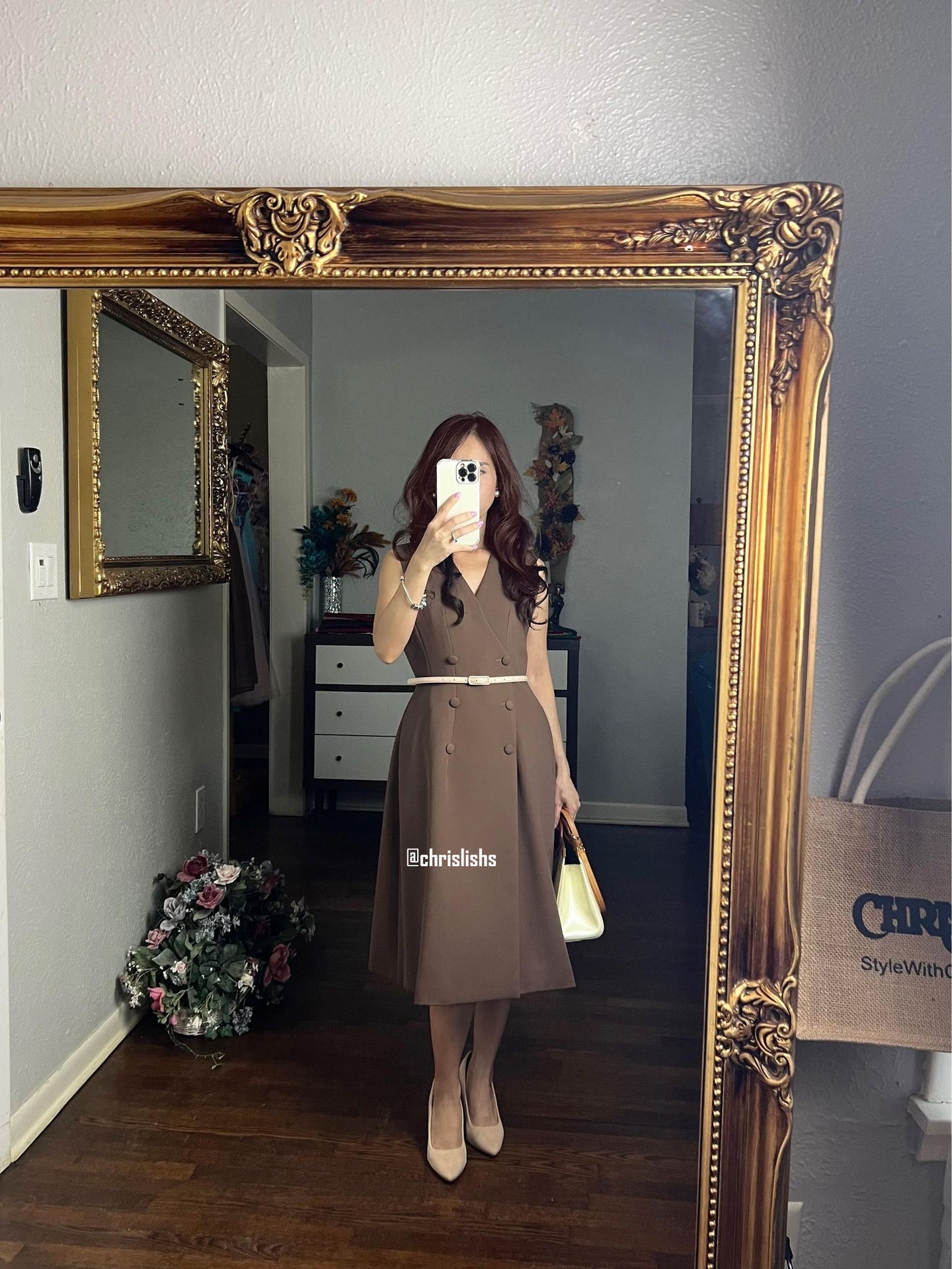 Taryn blazer dress in Brown