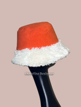 Load image into Gallery viewer, orange wool felt, white fur hat matching coat

