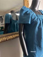 Load image into Gallery viewer, Jenna dress in linen embroidered flowers

