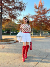 Load image into Gallery viewer, Christmas sweater crop-top
