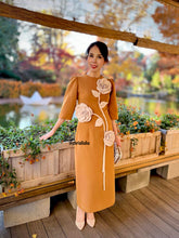 Load image into Gallery viewer, Lucie dress in 3D flowers
