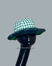 Load image into Gallery viewer, Free Romantic  green fur hat matching coat, unique handmade -lined lighter green flannel
