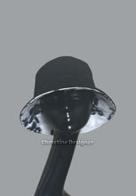 Load image into Gallery viewer, Black wool felt, fur hat matching coat
