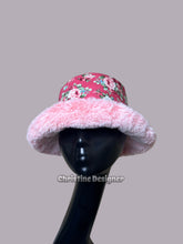 Load image into Gallery viewer, Dusty Pink felt, fur hat matching coat

