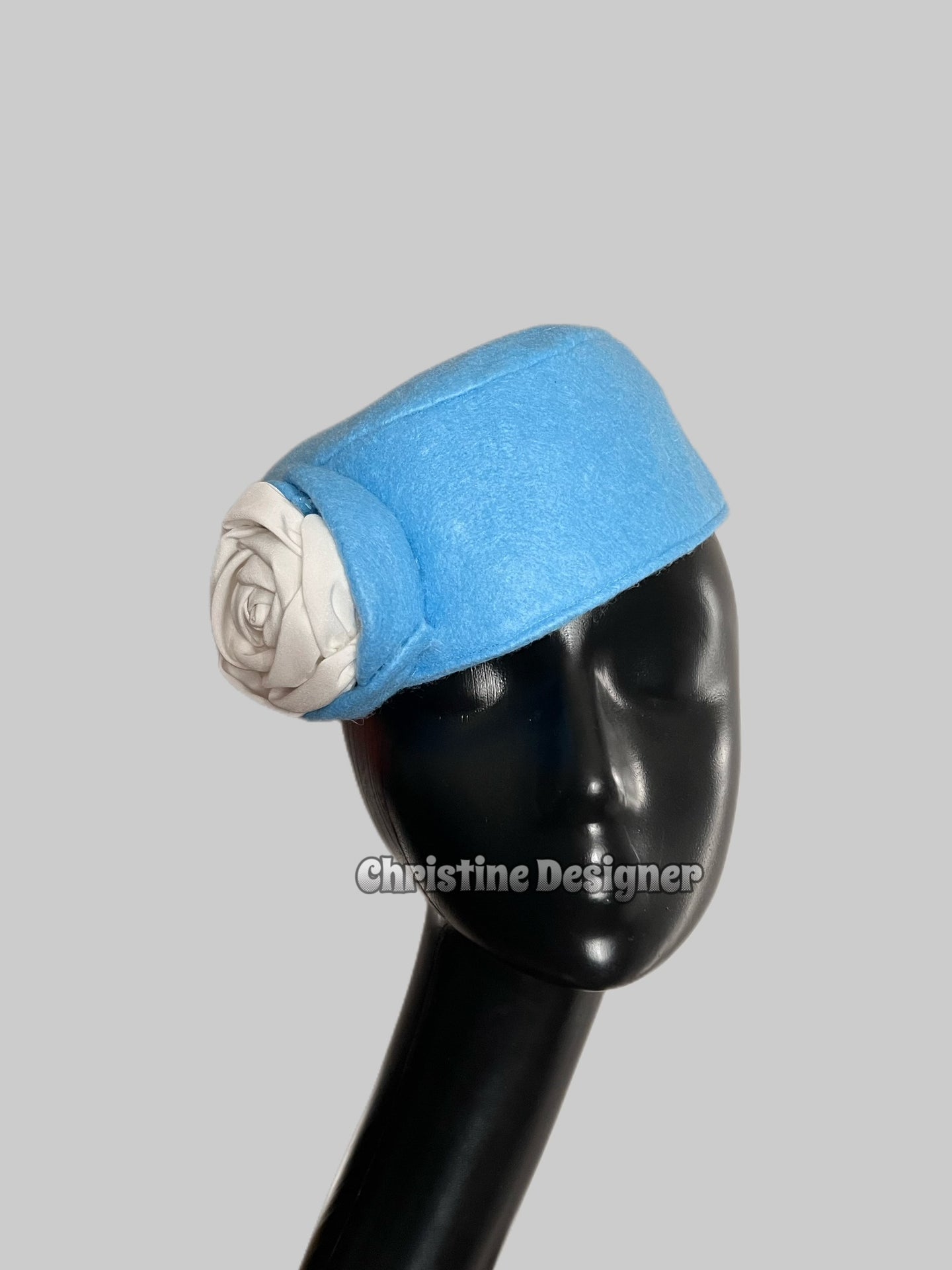 Halo winter hat matching casa dress