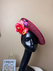 Red Pink statement hat