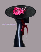 Load image into Gallery viewer, Romantic party hat, ascot hat, derby hat, wedding guest hat
