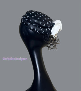 Polka dots cloches hat