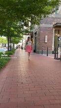 Load and play video in Gallery viewer, Julie skirt in Pink matching white top Linen
