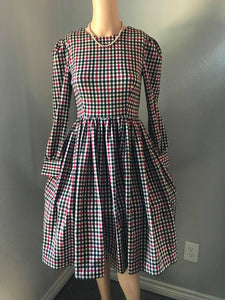 Loren Dress in Autumn Plaid Checkered size S - Shop women style vintage, Audrey Hepburn jackets online -Christine