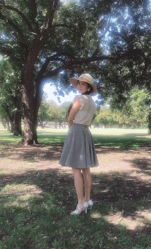 Lolita skirt Black Checkered Gingham XS, S, M - Shop women style vintage, Audrey Hepburn jackets online -Christine