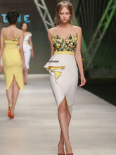 Load image into Gallery viewer, Eva dress in White Embroidered and Beads
