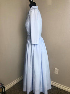 Kathy Dress in light blue cotton - Shop women style vintage, Audrey Hepburn jackets online -Christine