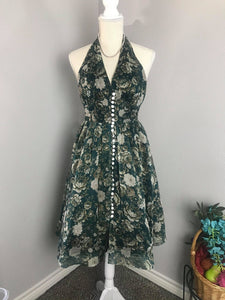 Marilyn Dress in Chiffon bloom flowers - Shop women style vintage, Audrey Hepburn jackets online -Christine