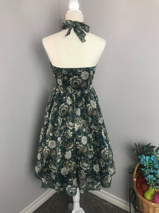 Marilyn Dress in Chiffon bloom flowers - Shop women style vintage, Audrey Hepburn jackets online -Christine