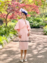 Load image into Gallery viewer, Susana dress in pink matching cape
