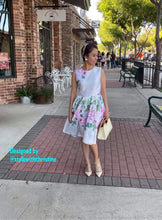 Load image into Gallery viewer, Audrey Dress in Rose Bloom Taffeta - Shop women style vintage, Audrey Hepburn jackets online -Christine

