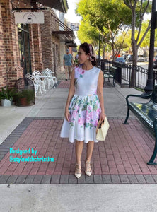 Audrey Dress in Rose Bloom Taffeta - Shop women style vintage, Audrey Hepburn jackets online -Christine