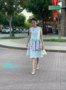 Audrey Dress in Rose Bloom Taffeta - Shop women style vintage, Audrey Hepburn jackets online -Christine