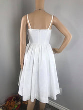 Load image into Gallery viewer, Lana Dress in White “Dotted Swiss&quot; size S - Shop women style vintage, Audrey Hepburn jackets online -Christine
