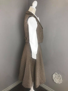 Lolita waistcoat suit in Tweed white blouse - Shop women style vintage, Audrey Hepburn jackets online -Christine