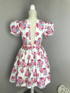 Bella Dress in Rose blooms cotton size S - Shop women style vintage, Audrey Hepburn jackets online -Christine