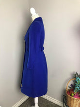 Load image into Gallery viewer, Audrey coat in Wool Blue - Shop women style vintage, Audrey Hepburn jackets online -Christine
