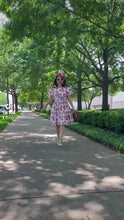 Load and play video in Gallery viewer, Bella Dress in Rose blooms cotton size S
