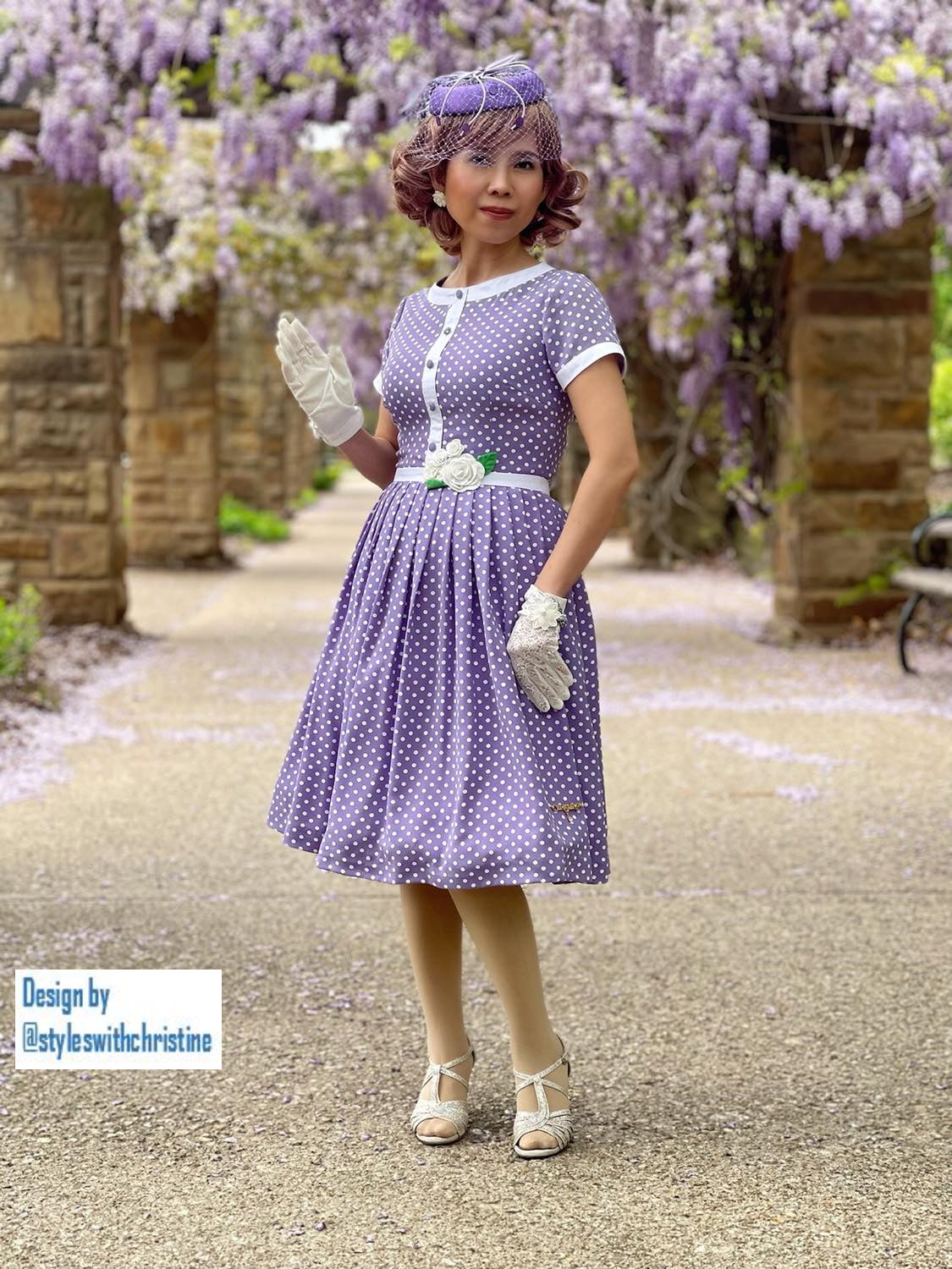 Layla Dress in Polka Dots Rayon - Shop women style vintage, Audrey Hepburn jackets online -Christine