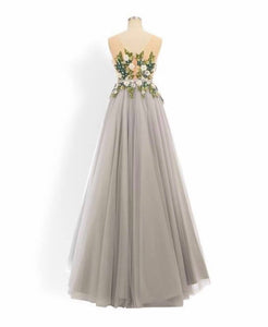 Aqua Gown in Grey mesh - Shop women style vintage, Audrey Hepburn jackets online -Christine