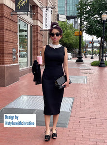Audrey dress in black - Shop women style vintage, Audrey Hepburn jackets online -Christine