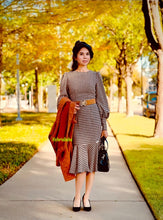 Load image into Gallery viewer, Natali dress in Hounds Tooths Brown
