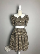 Load image into Gallery viewer, Ellie Dress in Tweed Hounds Tooths Brown

