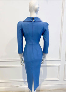 Maria dress in Blue - Shop women style vintage, Audrey Hepburn jackets online -Christine