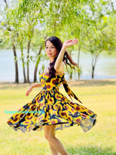 Load image into Gallery viewer, Suria dress in sunflower printed
