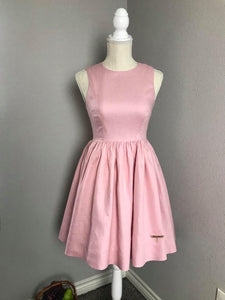 Audrey Dress in Powder Pink linen - Shop women style vintage, Audrey Hepburn jackets online -Christine
