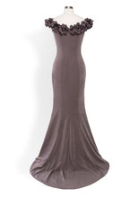 Load image into Gallery viewer, Anna Gown in Brown - Shop women style vintage, Audrey Hepburn jackets online -Christine
