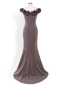 Anna Gown in Brown - Shop women style vintage, Audrey Hepburn jackets online -Christine