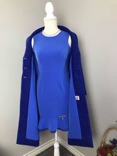 Load image into Gallery viewer, Audrey coat in Wool Blue - Shop women style vintage, Audrey Hepburn jackets online -Christine
