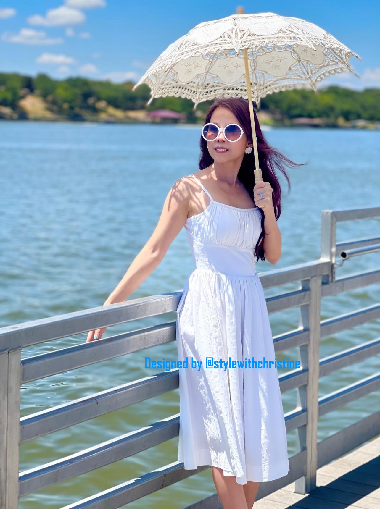 Lana Dress in White “Dotted Swiss