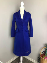 Load image into Gallery viewer, Audrey coat in Wool Blue - Shop women style vintage, Audrey Hepburn jackets online -Christine
