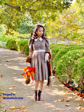 Load image into Gallery viewer, Ellie Dress in Tweed Hounds Tooths Brown
