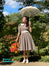 Load image into Gallery viewer, Ellie Dress in Tweed hoods Tooths Brown
