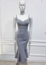 Load image into Gallery viewer, Licia dress in grey matching cape
