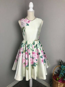 Audrey Dress in Rose Bloom Taffeta size S - Shop women style vintage, Audrey Hepburn jackets online -Christine