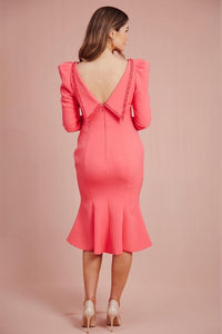 Joana dress in solid green